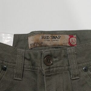 Red Snap Girls Youth Size 18  Olive Straight Pants